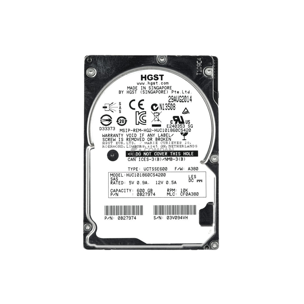 HUC101860CS4200 HITACHI HDD 600GB 10K SAS 12G 2.5" SFF
